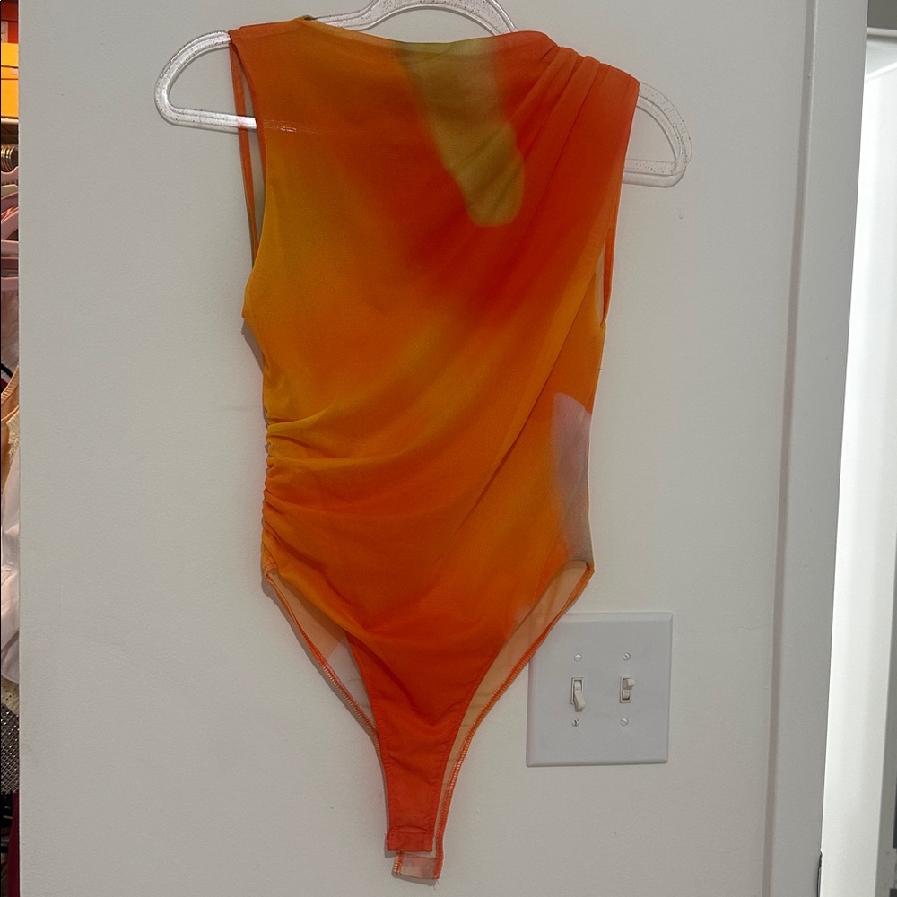Zara Orange Bodysuit